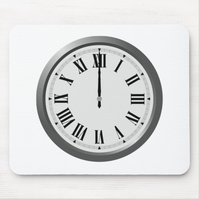 Uhr, die Zeit anzeigt Mousepad (Vorne)