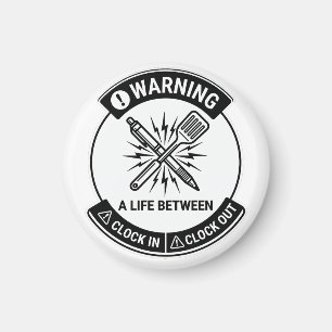 Uhr Ein Uhr Aus Emblem Magnet