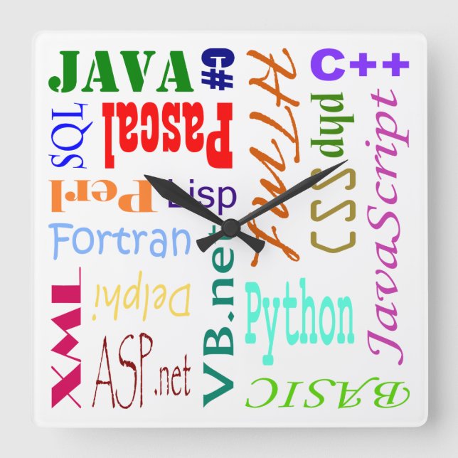 Uhr für Computerprogrammierer (Vorderseite)