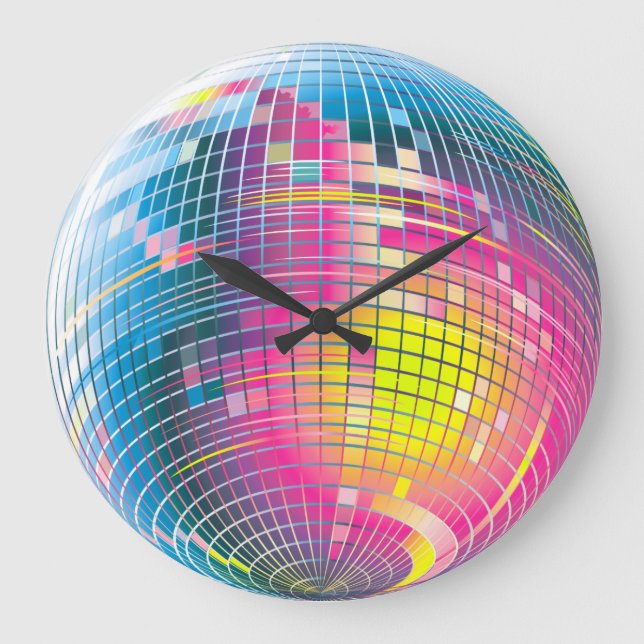 Uhr für das Design der Wand in der Diskothek (Vorderseite)