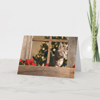 Uhr für den Weihnachtsmann Feiertagskarte