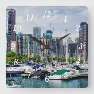 Uhr für die Chicago-Hafenmauer