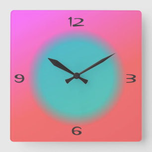 Uhr für die Küche > Rosa Orange Grün gemischt, grü