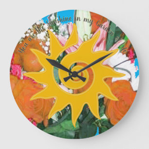 Uhr für die Wand mit Sonnenschein des Lebens