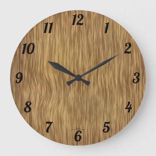 Uhr für natürliches Holzkorn (Vorderseite)