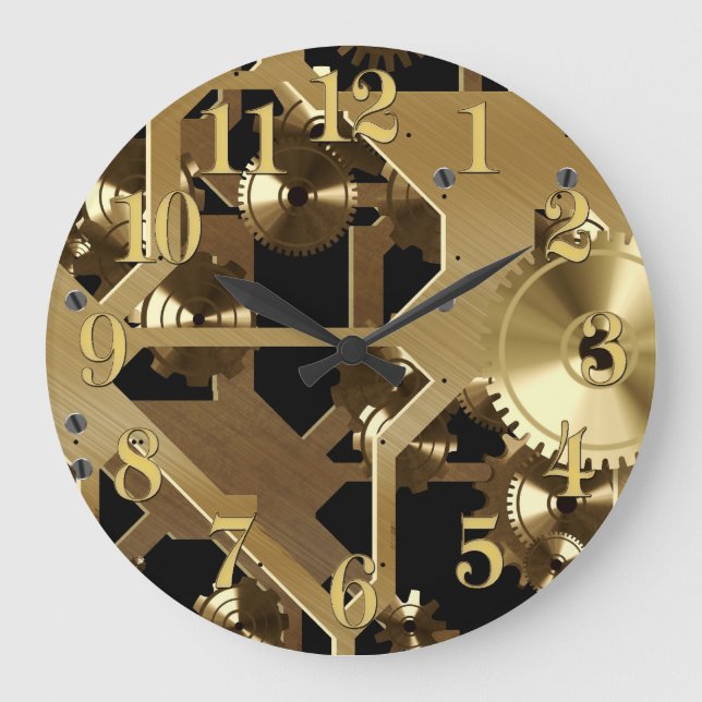 Uhr Gears Fun Wall Clock (Vorderseite)