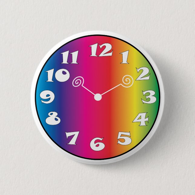 Uhr-Gesichts-Knopf-Abzeichen Button (Vorderseite)