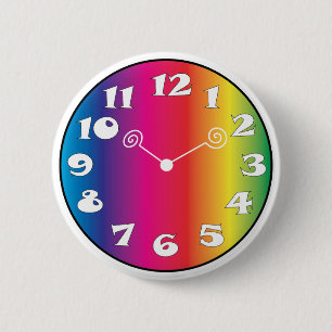 Uhr-Gesichts-Knopf-Abzeichen Button
