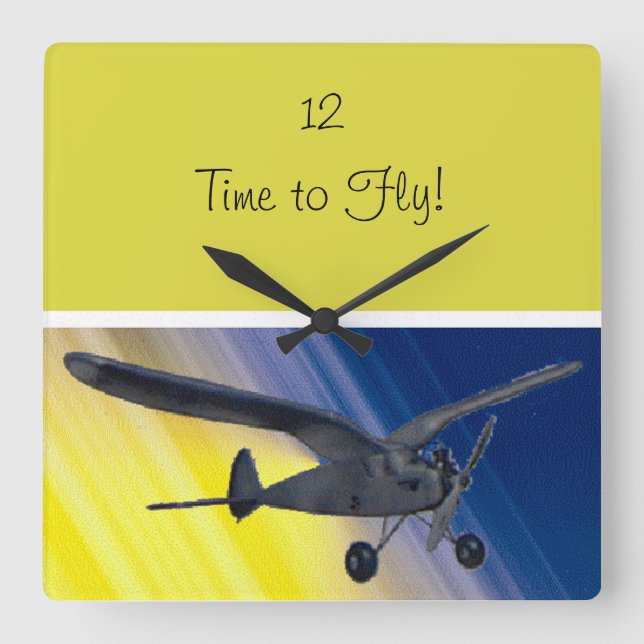 Uhr - Gespenst - Flugzeugmodell (Vorderseite)
