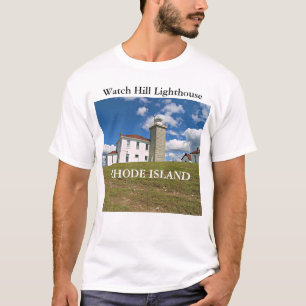 Uhr-Hügel-Leuchtturm, Rhode Island T - Shirt