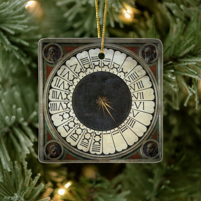 Uhr im Duomo von Paolo Uccello Keramikornament (Baum)
