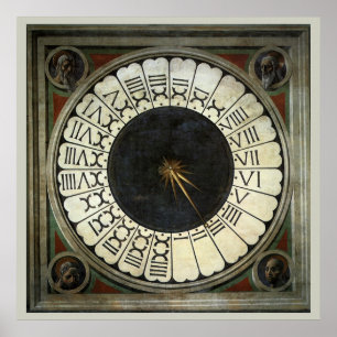 Uhr im Duomo von Paolo Uccello Poster