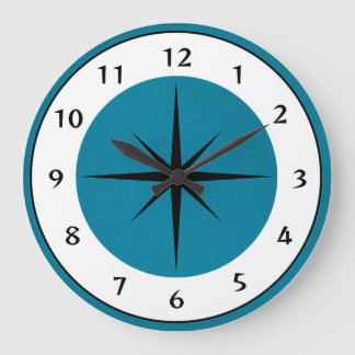 Uhr im Mid-Century-Design