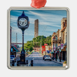 Uhr im Stadtzentrum Cape Girardeau Ornament Aus Metall