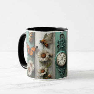 Uhr im Vintage-Stil Tasse