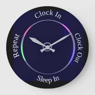 Uhr in der Uhr heraus schlafen in der Wiederholung