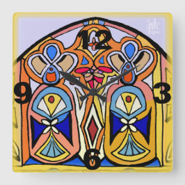 Uhr - inspiriert Hartglas.