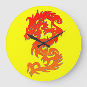 Uhr Jahr des Drachen rund Wanduhr