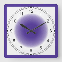 Uhr - Lila Vignette mit Rahmen