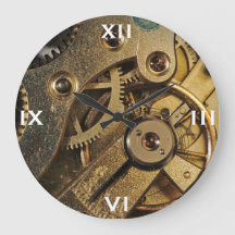 Uhr: Messing Herz. Uhrwerk