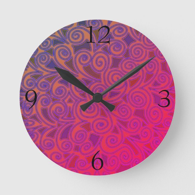 Uhr mit abstraktem Design (Vorderseite)
