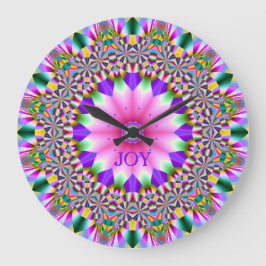 Uhr mit Blume im geometrischen Rundschreiben