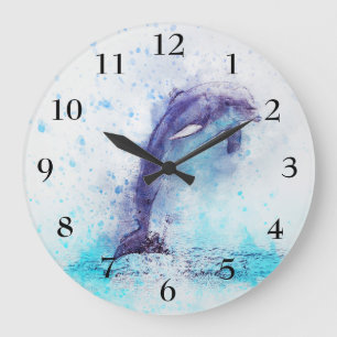 Uhr mit einem schönen Delphin