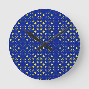 Uhr mit gelben Blumen