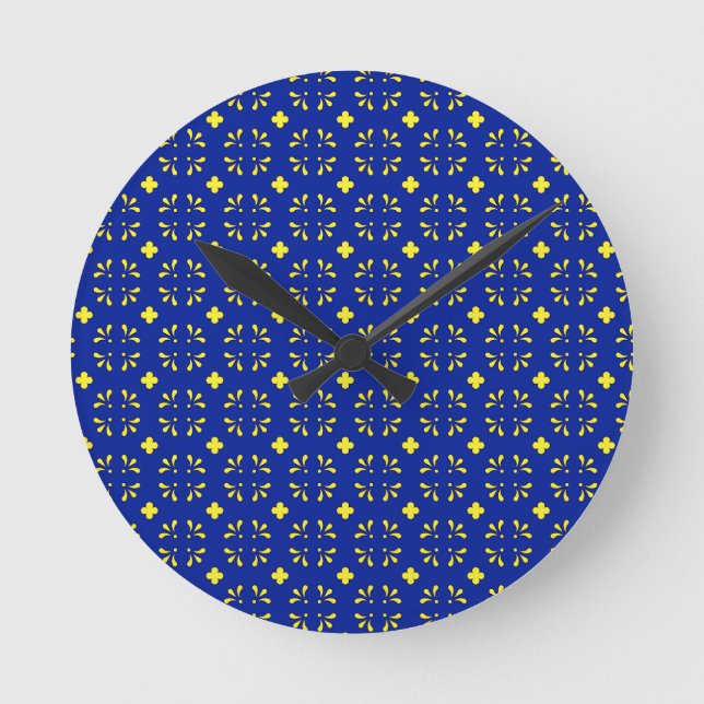 Uhr mit gelben Blumen (Vorderseite)
