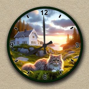 Uhr mit norwegischer Waldkatze anpassbar