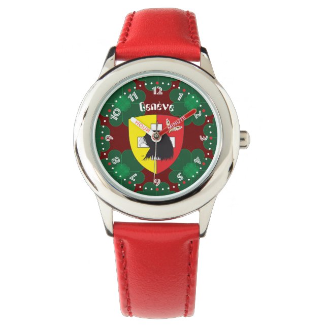Uhr mit Schweizer-Entwurf Genf / Genève (Vorderseite)