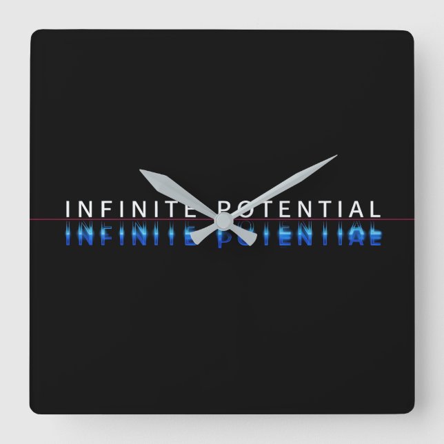 Uhr mit Störungsdesign und unendlichem Potenzial (Vorderseite)