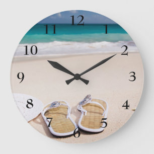 Uhr mit Strandszene