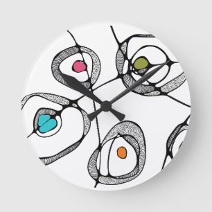 Uhr Moderne Kunst Weiße Kreise Wirbel