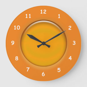 Uhr - Orange 3d Disk