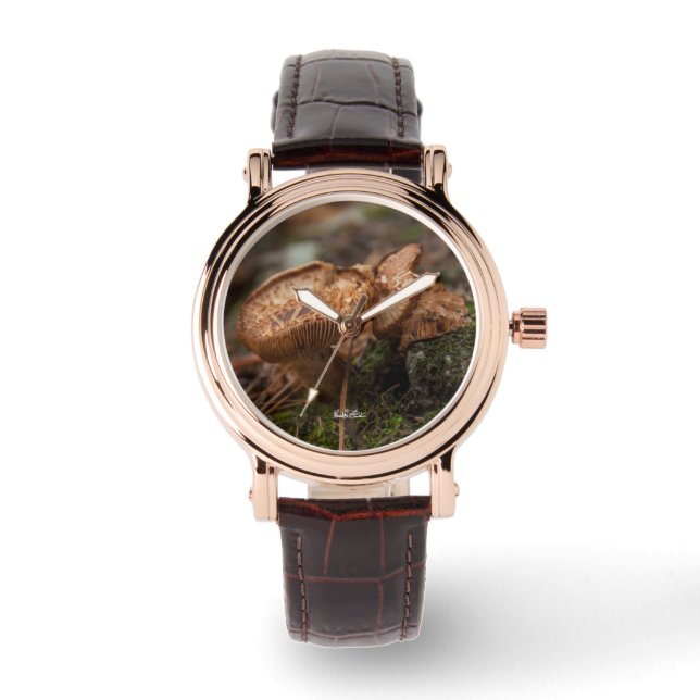 Uhr, Pilzphoto Armbanduhr (Vorderseite)