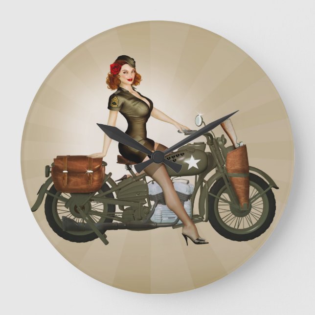 Uhr Sergeant-Davidson Army Motorcycle Pinup (Vorderseite)