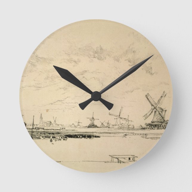 Uhr "Skizze von Windmühlen" (Vorderseite)