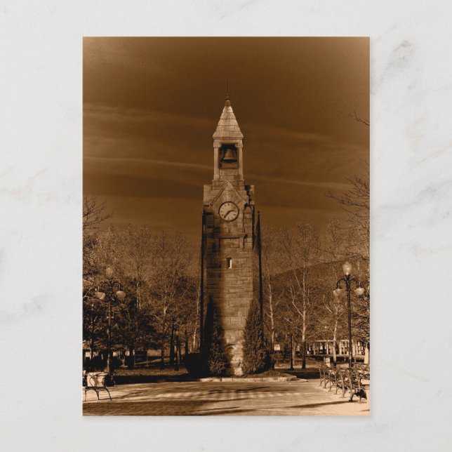 Uhr Tower Corny Postkarte (Vorderseite)