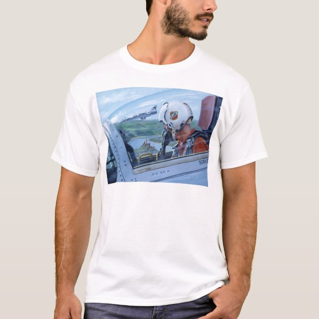 Uhr über dem Rhein durch Ken Riley T-Shirt (Vorderseite)