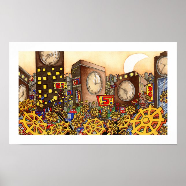 Uhr - Uhren - 18 x 11 Poster (Vorne)