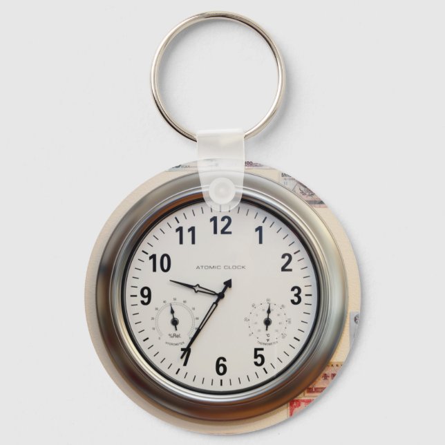Uhr und Währung Schlüsselanhänger (Vorderseite)