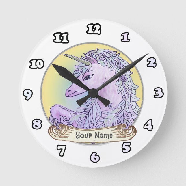 Uhr "Violet Unicorn" (Vorderseite)