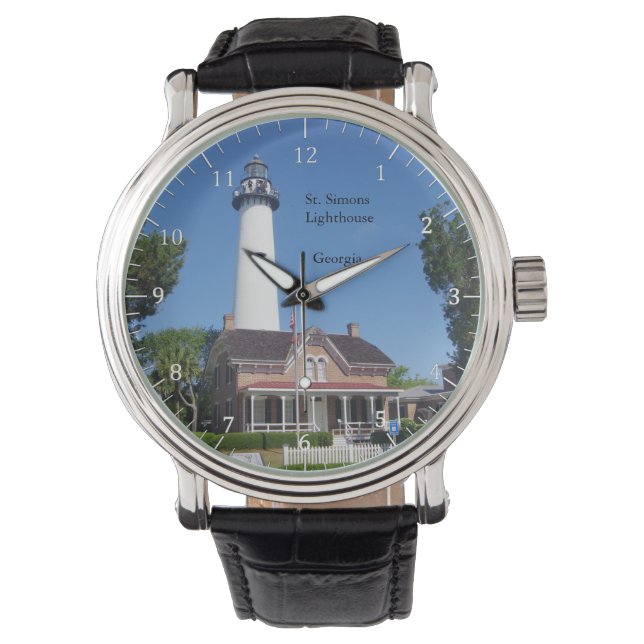 Uhr von St. Simons Lighthouse (Vorderseite)