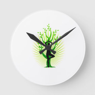 Uhr, Yoga Runde Wanduhr