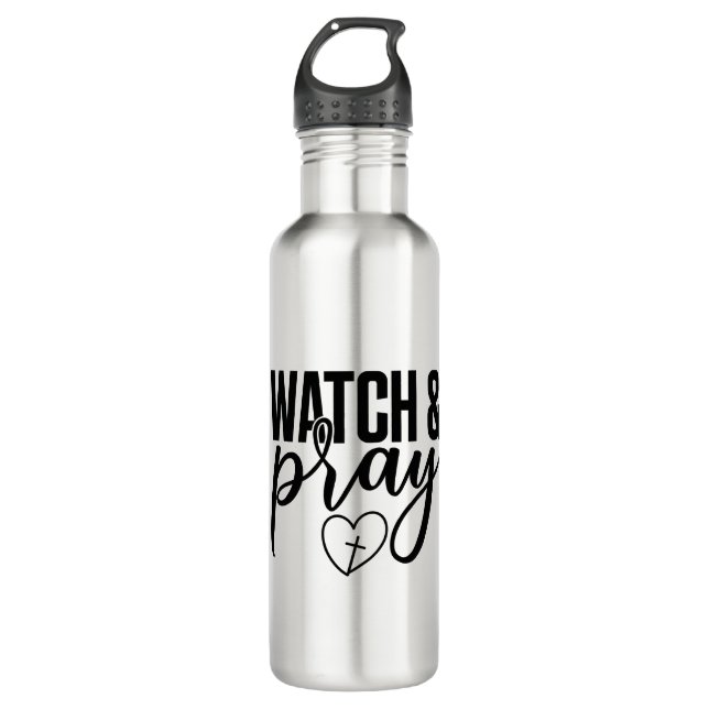 Uhren & Beten Edelstahl 24 oz Wasserflasche Edelstahlflasche (Vorderseite)