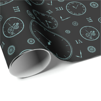 Uhren & Zahnräder Geschenkpapier