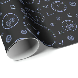 Uhren & Zahnräder Geschenkpapier