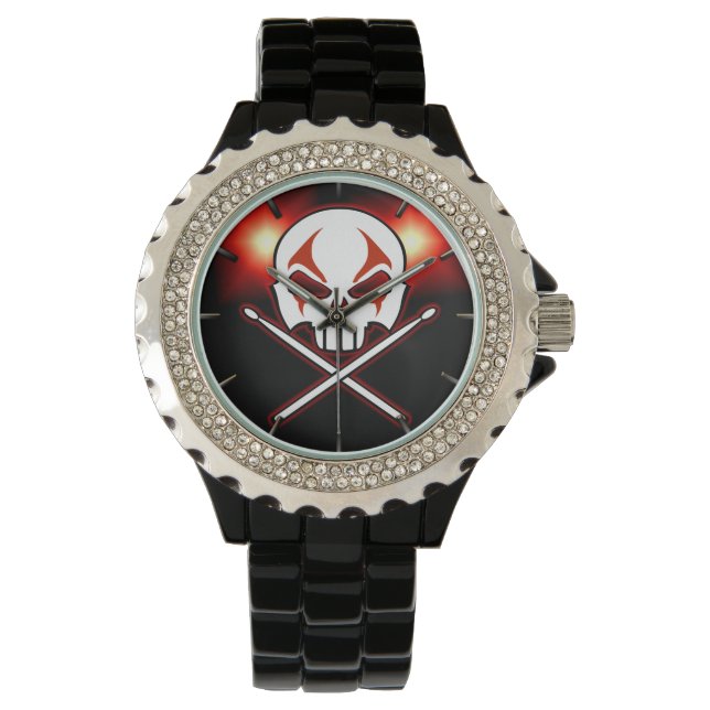 Uhrenarmband "Rock & Roll Watch Heavy Metal Drumme Armbanduhr (Vorderseite)