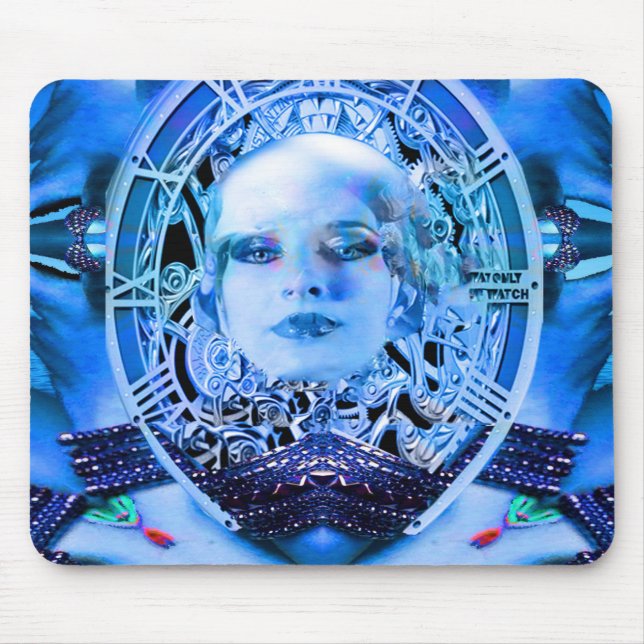 Uhrenblau Mousepad (Vorne)